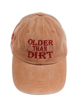 Vintage-Style 'Older Than Dirt' Embroidered Baseball Cap - Tan